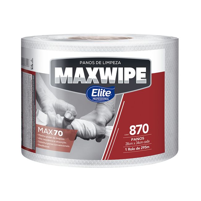 Pano De Limpeza Reutilizável Maxwipe Max70 Com 870 Folhas