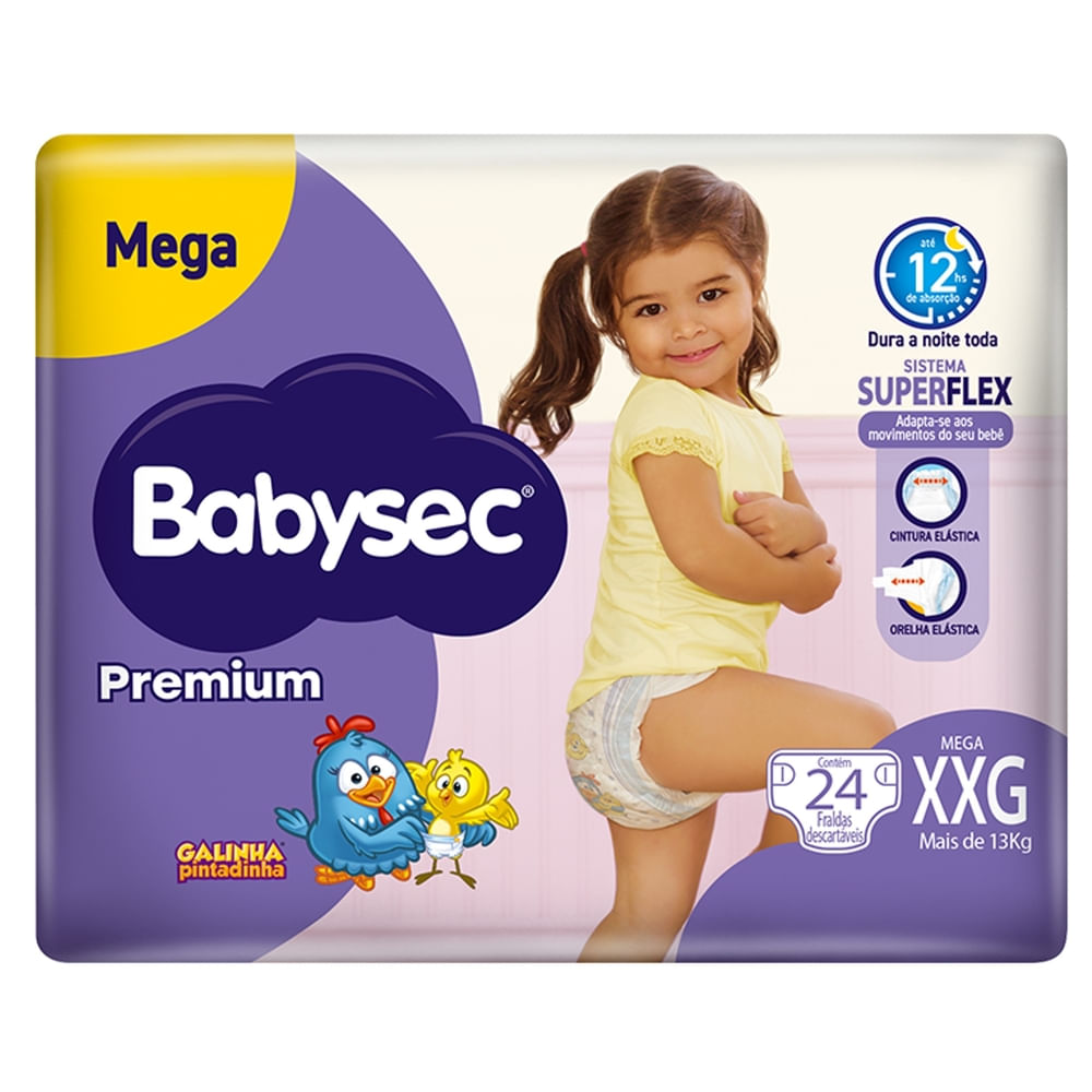 Fralda Babysec Premium Mega XXG 24 Unidades - Softys - Mobile