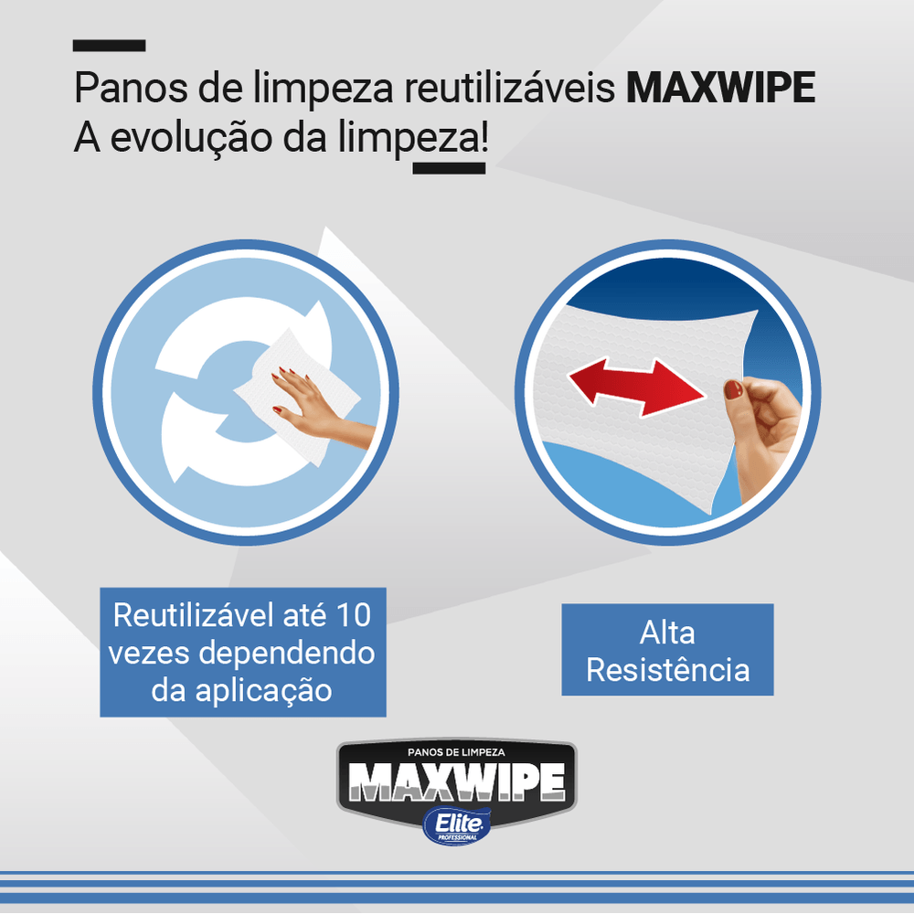 Produtos - Panos de Limpeza - Multiuso - MAXWIPE MAX60 DOBRADO - Elite  Professional - Brasil