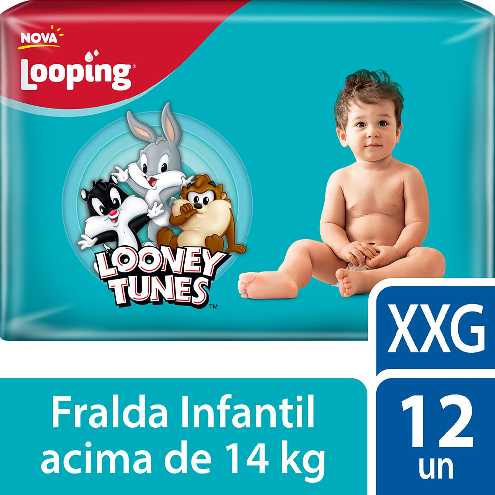 Fralda-Looping-Looney-Tunes-Xxg-12-Unids
